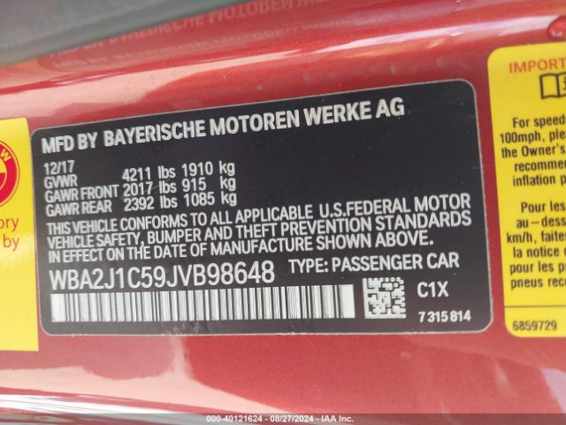 WBA2J1C59JVB98648 BMW 230I
