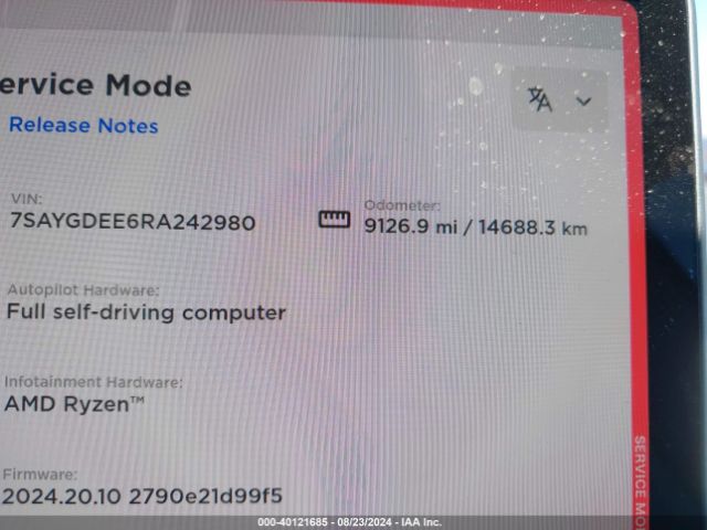 7SAYGDEE6RA242980 Tesla Model Y Long Range Dual Motor All-wheel Drive