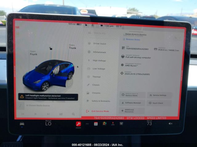 7SAYGDEE6RA242980 Tesla Model Y Long Range Dual Motor All-wheel Drive