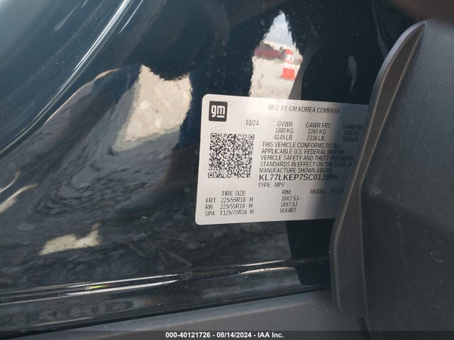 KL77LKEP7SC013995 Chevrolet lbp