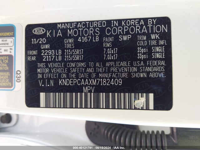 KIA Seltos Lx 2021 KNDEPCAAXM7182409 Image 9