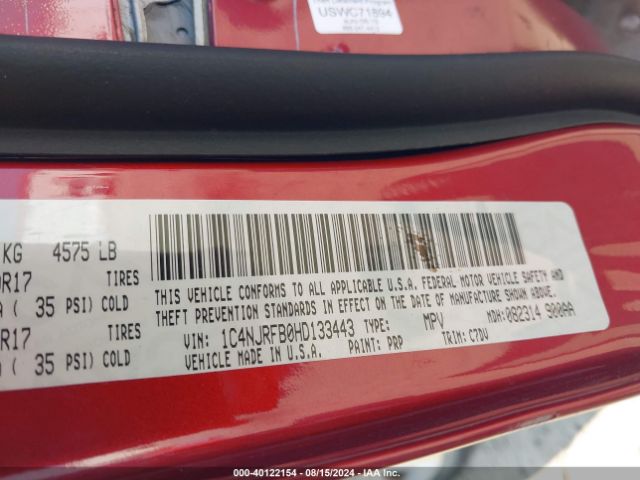 1C4NJRFB0HD133443 Jeep Patriot Latitude 4x4