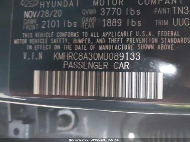 Hyundai Venue Denim 2021 KMHRC8A30MU089133 Image 9