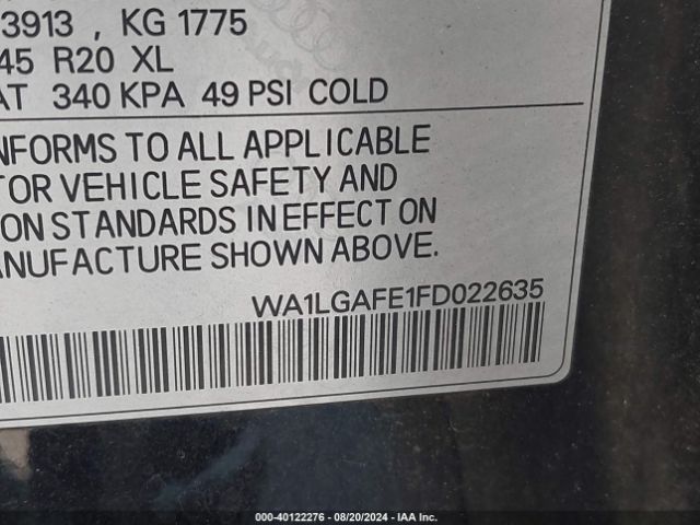 WA1LGAFE1FD022635 Audi Q7 3.0t Premium
