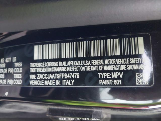 ZACCJAAT9FPB47476 Jeep Renegade Sport