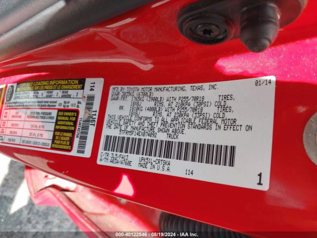5TFRM5F14EX074092 Toyota Tundra Sr 4.6l V8