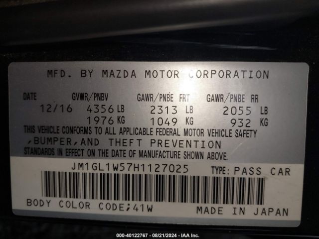 JM1GL1W57H1127025 Mazda Mazda6 Grand Touring