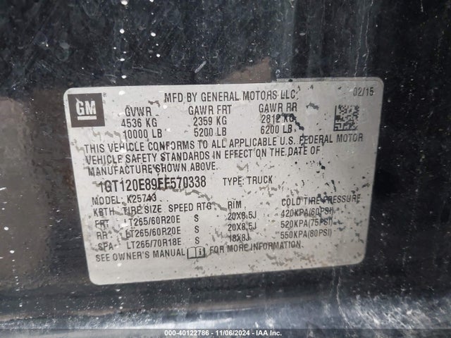 GMC Sierra 2500hd Denali 2015 1GT120E89FF570338 Image 9