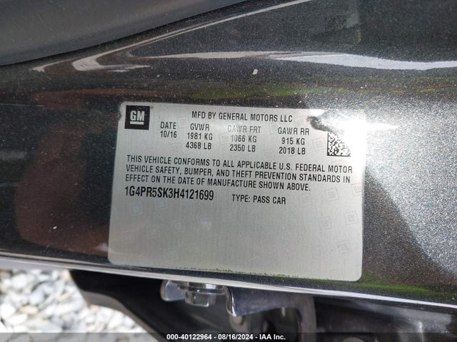 1G4PR5SK3H4121699 Buick Verano Sport Touring