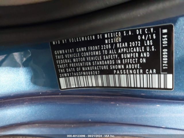 3VW917AU3FM088267 Volkswagen Golf Tsi S 2-door