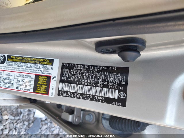 Toyota CAMRY LE 2014 4T1BF1FK4EU303204 Image 9