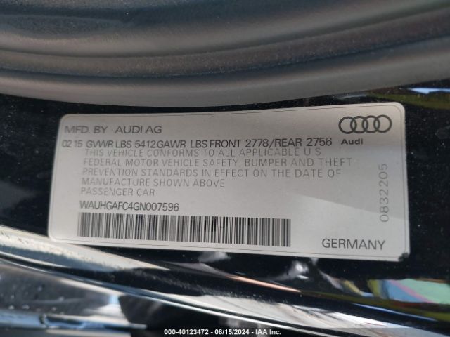 WAUHGAFC4GN007596 Audi A6 3.0t Premium Plus