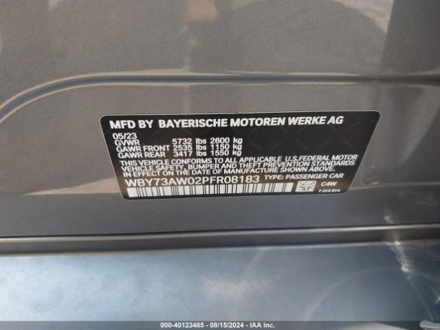WBY73AW02PFR08183 BMW I4 Edrive40