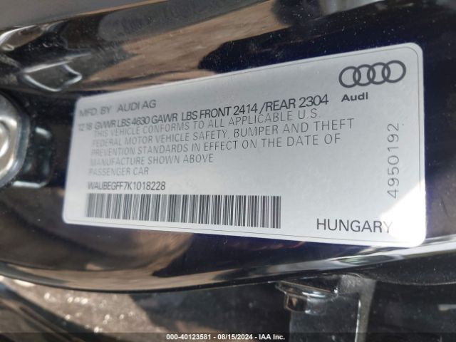 WAUBEGFF7K1018228 Audi A3 45 Premium