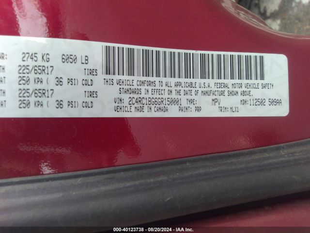 2C4RC1BG6GR150001 Chrysler Town & Country Touring