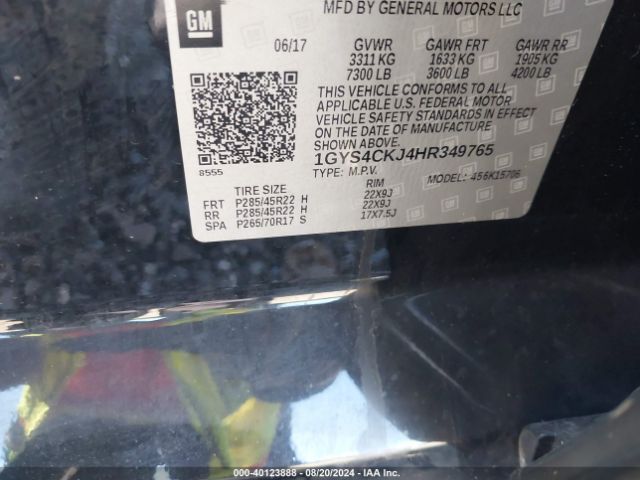 1GYS4CKJ4HR349765 Cadillac Escalade Premium Luxury