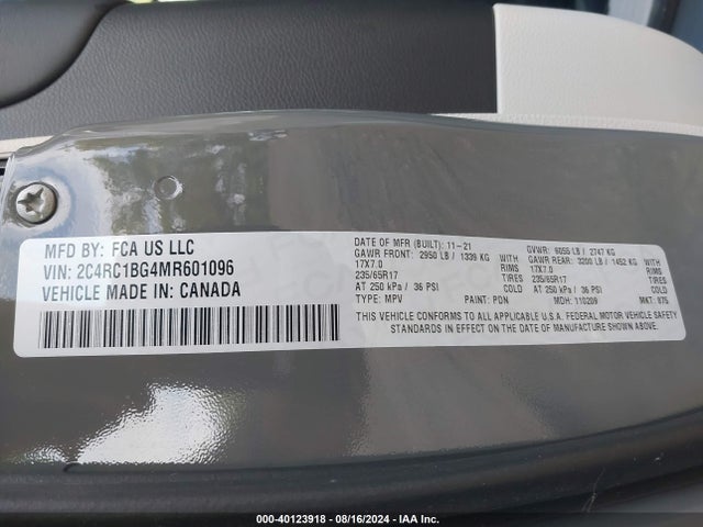 Chrysler Pacifica Touring L 2021 2C4RC1BG4MR601096 Image 9