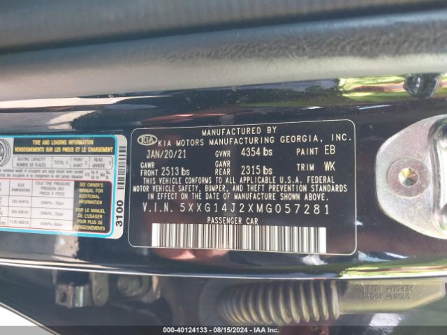 5XXG14J2XMG057281 KIA K5 LXS
