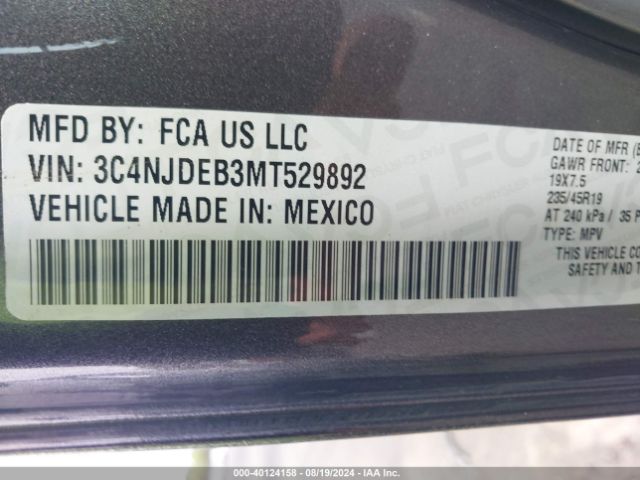3C4NJDEB3MT529892 Jeep Compass 80th Anniversary 4x4