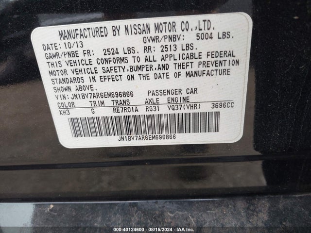 JN1BV7AR6EM696866 Infiniti Q50 SPORT