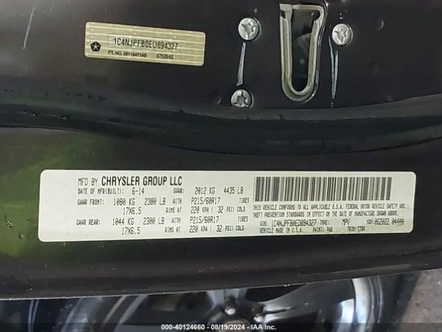 1C4NJPFB0ED894327 Jeep Patriot Latitude