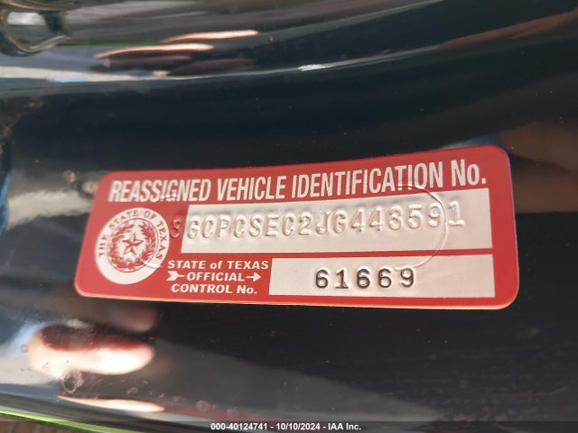 3GCPCSEC2JG443591 Chevrolet Silverado 1500 1lz