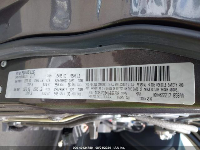 1C4PJMCBXHW636238 Jeep Cherokee Latitude 4x4