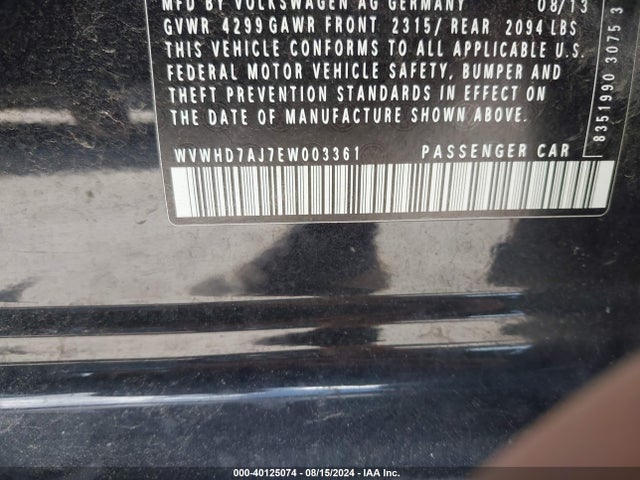 Volkswagen Gti Driver's Edition 2014 WVWHD7AJ7EW003361 Image 9