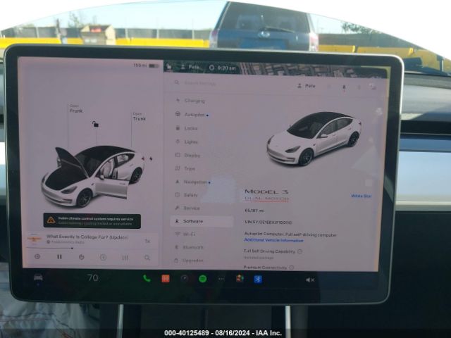 5YJ3E1EBXJF100110 Tesla Model 3 Long Range/performance