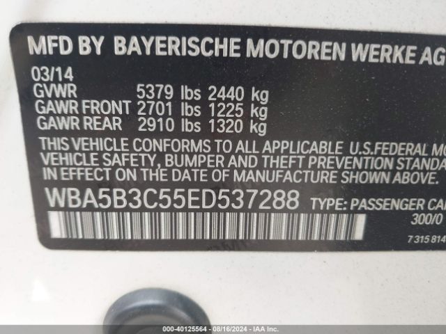 WBA5B3C55ED537288 BMW 535i Xdrive