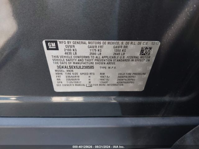 3GKALSEX6JL238585 GMC Terrain Denali