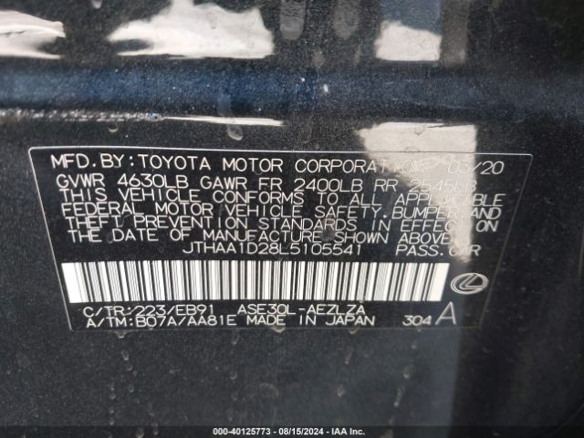 JTHAA1D28L5105541 Lexus IS 300