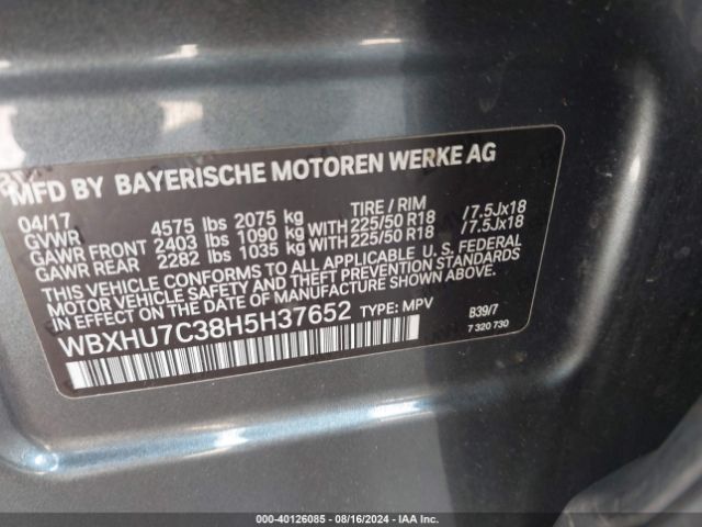 WBXHU7C38H5H37652 BMW X1 Sdrive28i