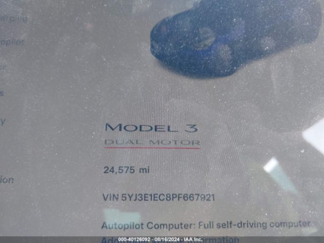 5YJ3E1EC8PF667921 Tesla Model 3 Performance Dual Motor All-wheel Drive