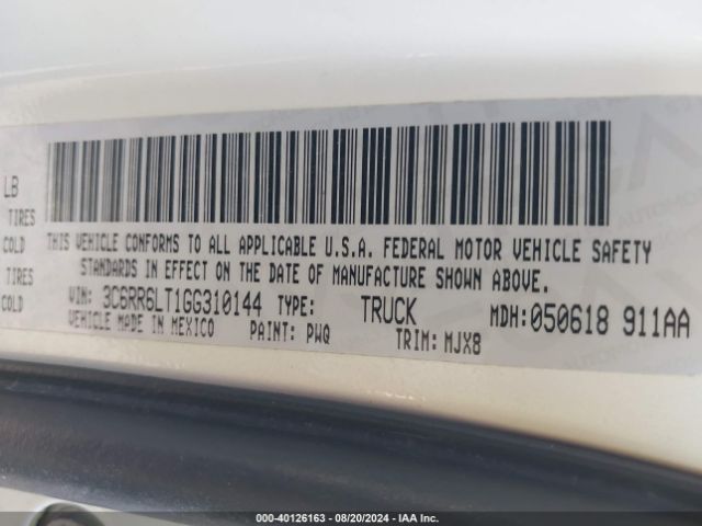 3C6RR6LT1GG310144 RAM 1500 Lone Star