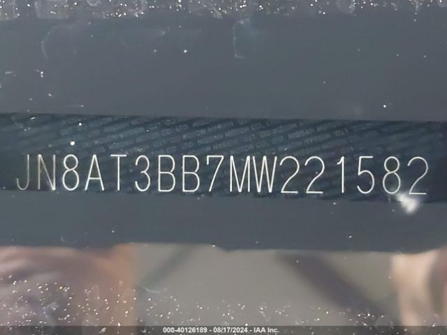 JN8AT3BB7MW221582 Nissan Rogue Sv Intelligent Awd