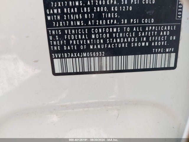 3VV1B7AX4JM056932 Volkswagen Tiguan 2.0t S