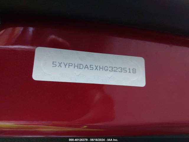 KIA Sorento 3.3l Ex 2017 5XYPHDA5XHG323518 Image 9