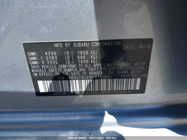 4S3GTAC68K3748685 Subaru Impreza 2.0i Premium