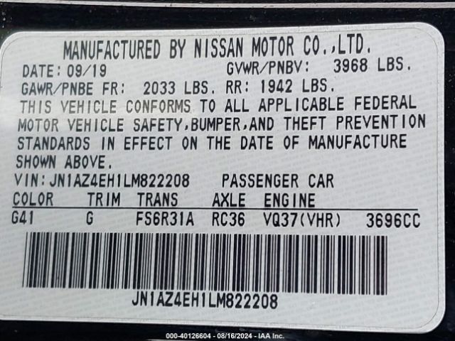 2020 NISSAN 370Z JN1AZ4EH1LM822208 Photo 8