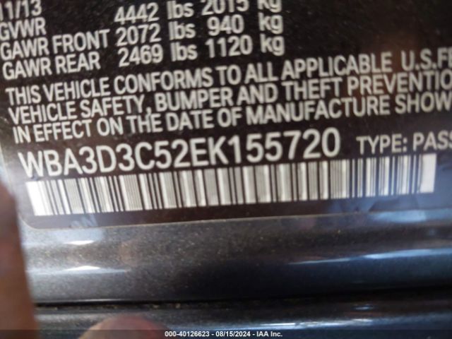 WBA3D3C52EK155720 BMW 328D