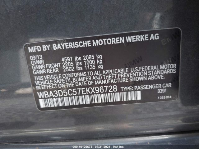 WBA3D5C57EKX96728 BMW 328d Xdrive
