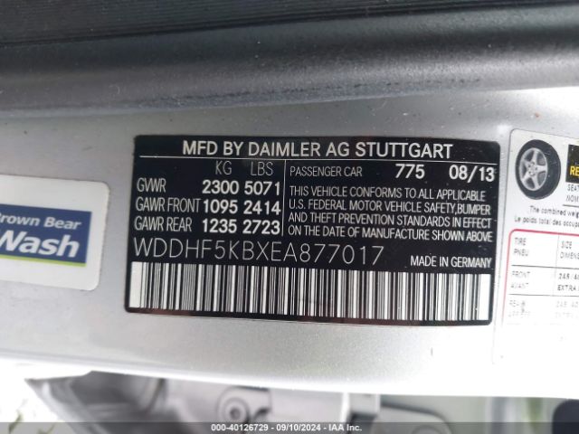 WDDHF5KBXEA877017 Mercedes-Benz E 350