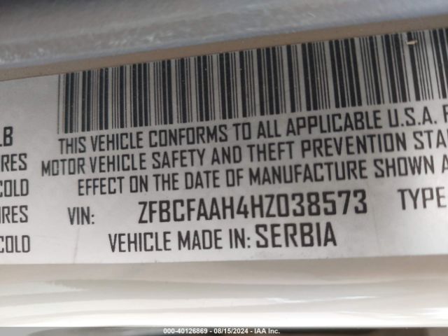 ZFBCFAAH4HZ038573 Fiat 500L POP