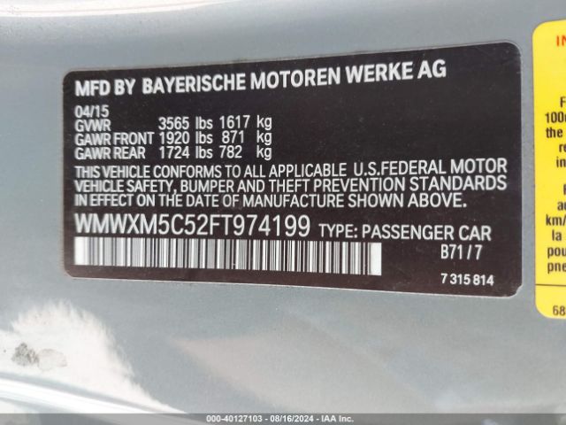 WMWXM5C52FT974199 Mini Hardtop Cooper