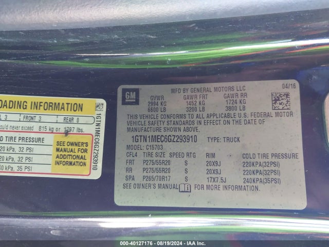 GMC Sierra 1500 Sle 2016 1GTN1MEC6GZ293910 Image 9
