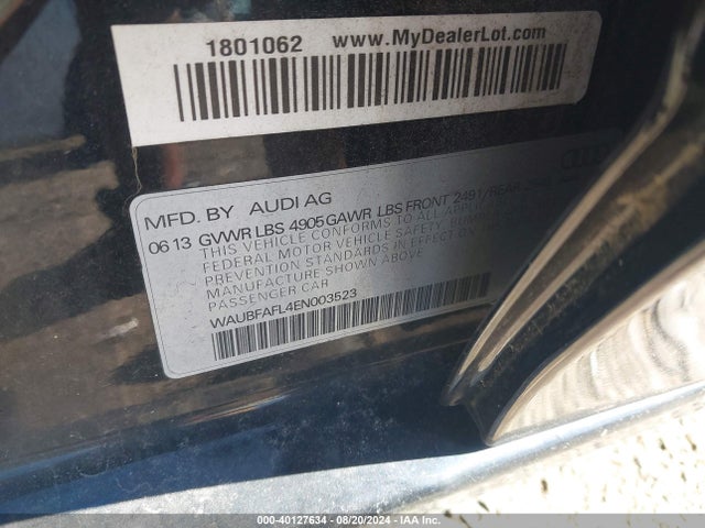 Audi A4 2.0t Premium 2014 WAUBFAFL4EN003523 Image 9