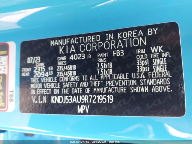KNDJ53AU9R7219519 KIA Soul Gt-line