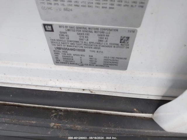 LRBFXDSA4HD109308 Buick Envision Essence