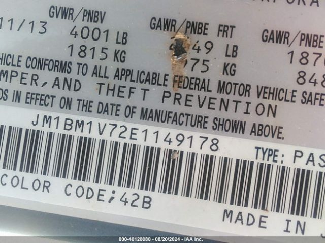 JM1BM1V72E1149178 Mazda Mazda3 I Touring